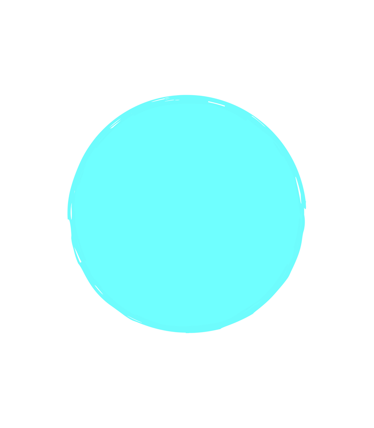 Solid Aqua (Tea Cup Sized)