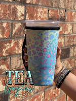 Blue pastel leopard (Tea Cup Sized)